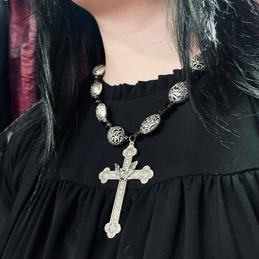 Amethyst Desire Cross Necklace