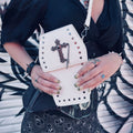 Haunted Devotion Studded Crossbody Bag
