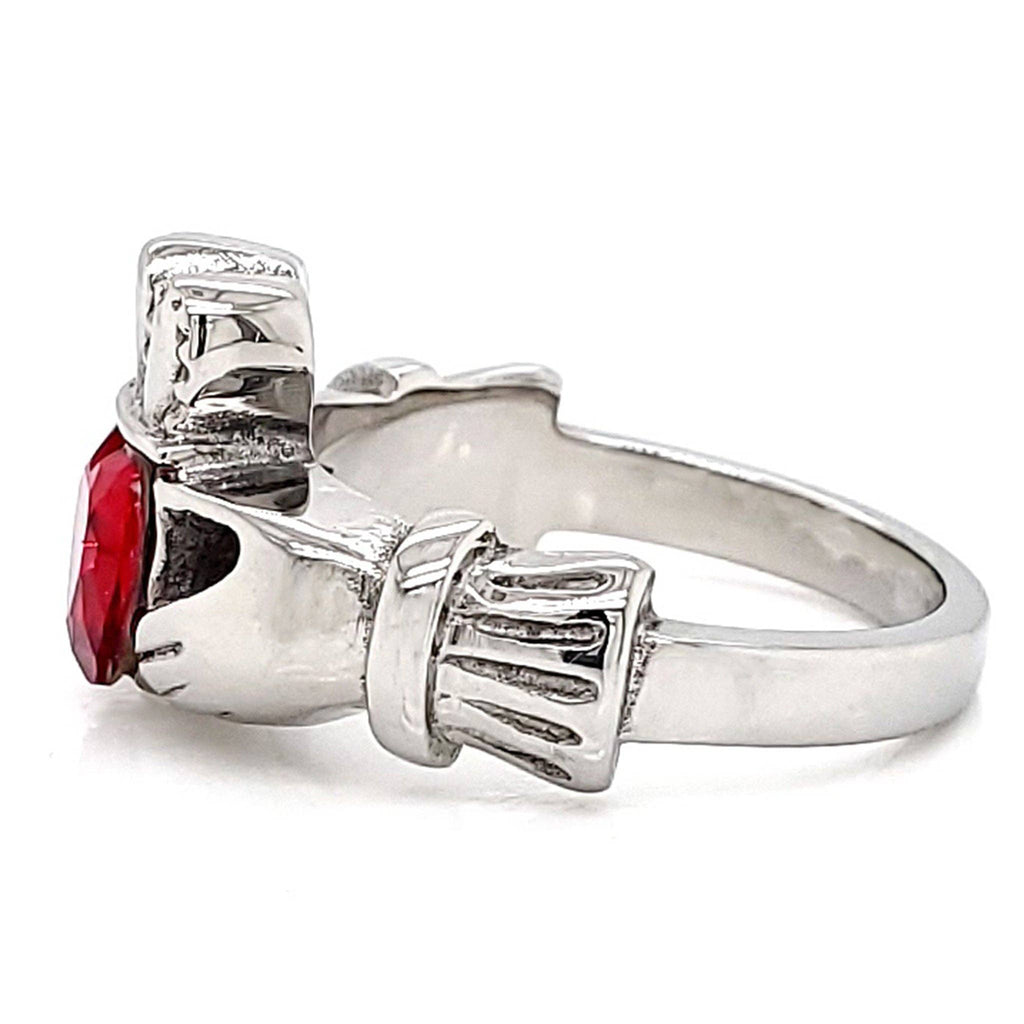 Sanguine Claddagh Ring
