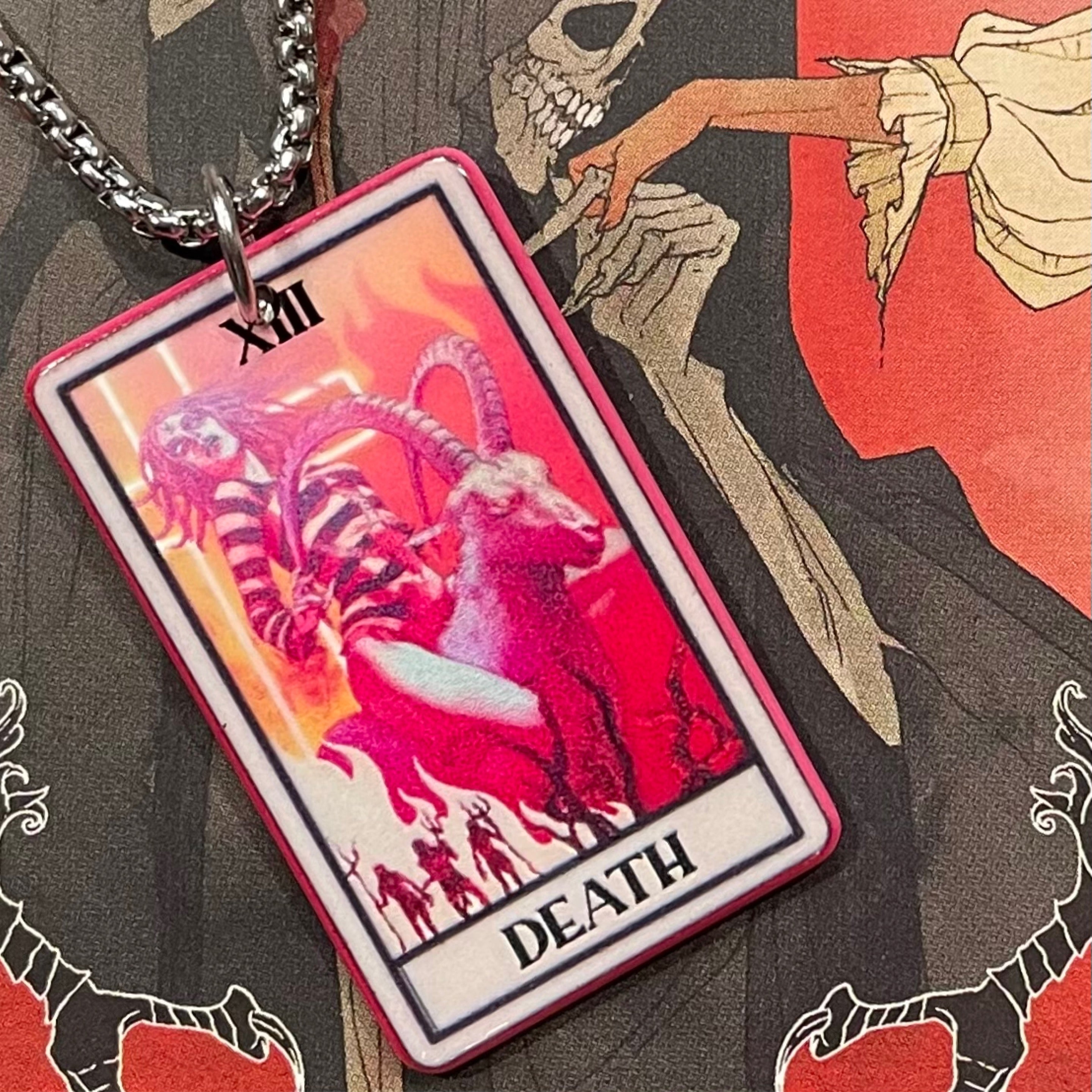 Horror Tarot Death Necklace