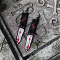 Bloody Scares Earrings - Stabby Knife
