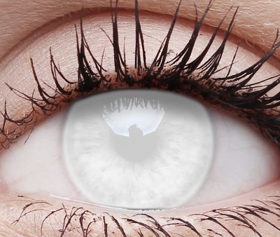Blind White Contact Lenses