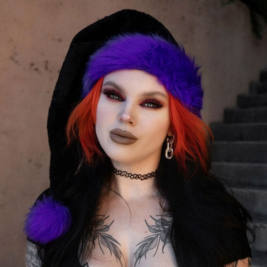 Santa Claws Purple Hat