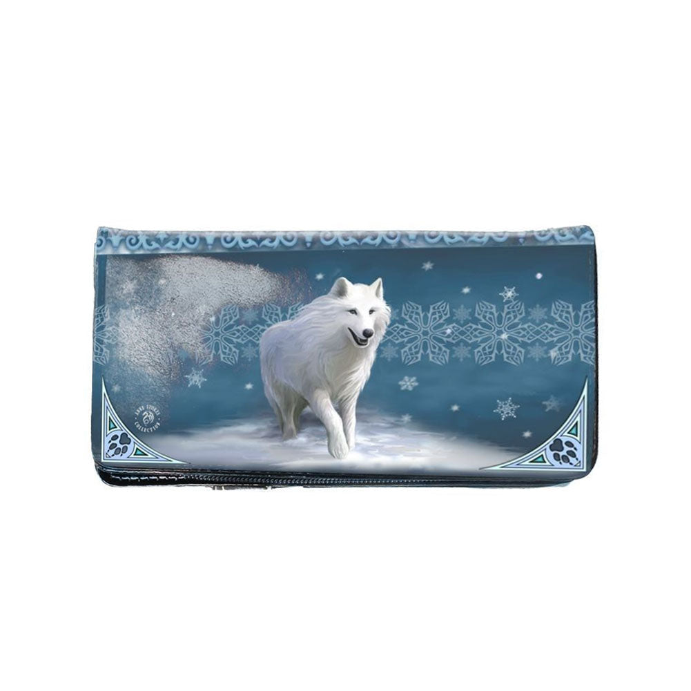 Winter Guardian Embossed Wolf Wallet