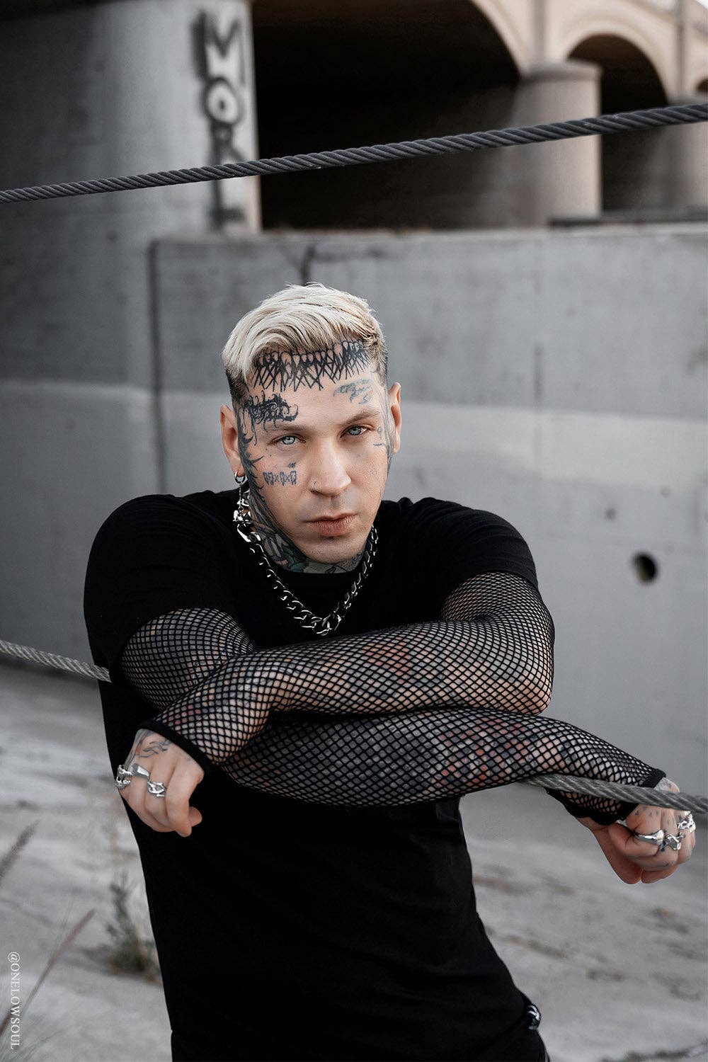 Graveyard Goth Fishnet Long Sleeve