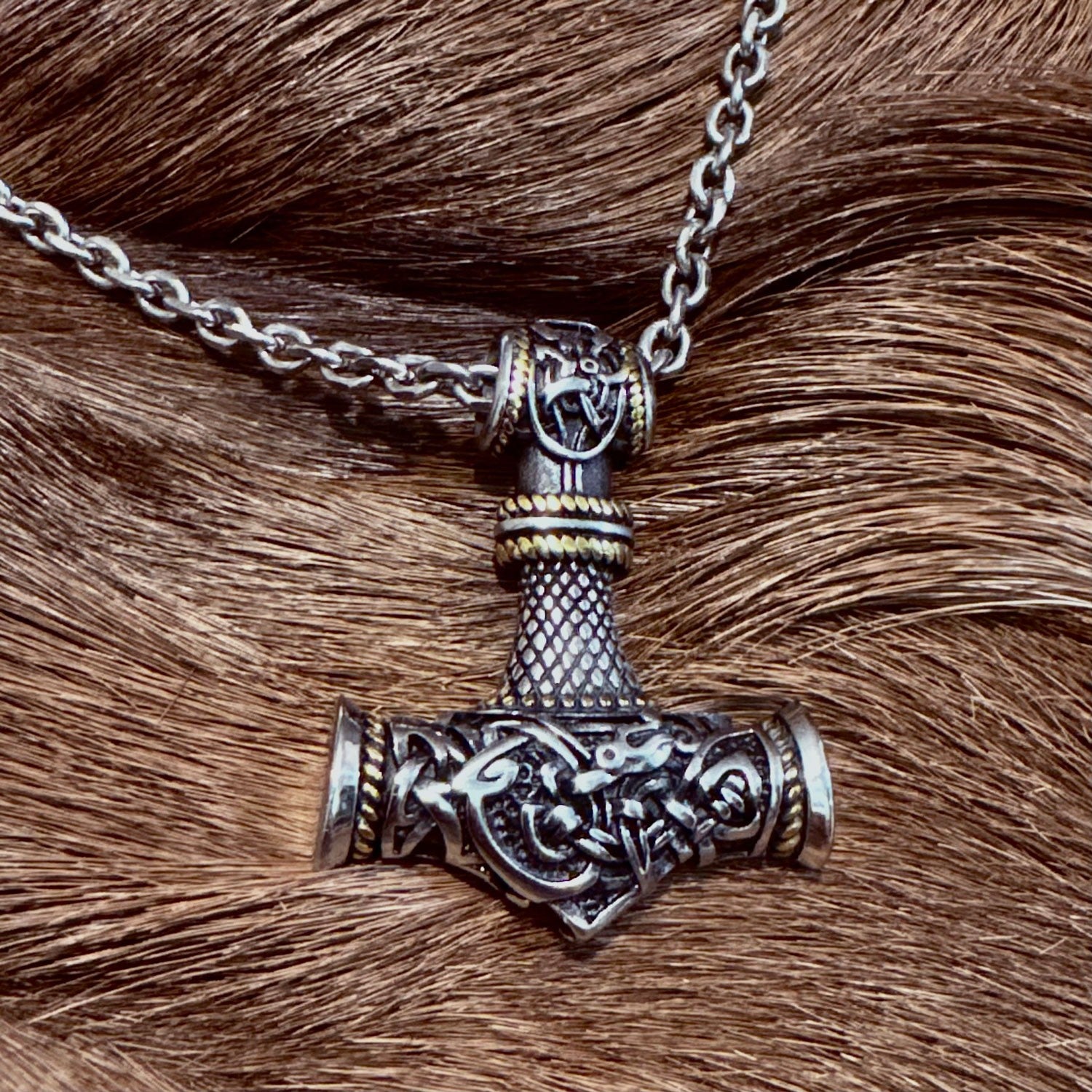 Bronzed Mjolnir Necklace