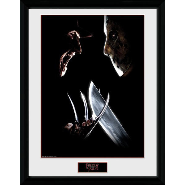 Freddy vs Jason Face Off Framed Collector Print