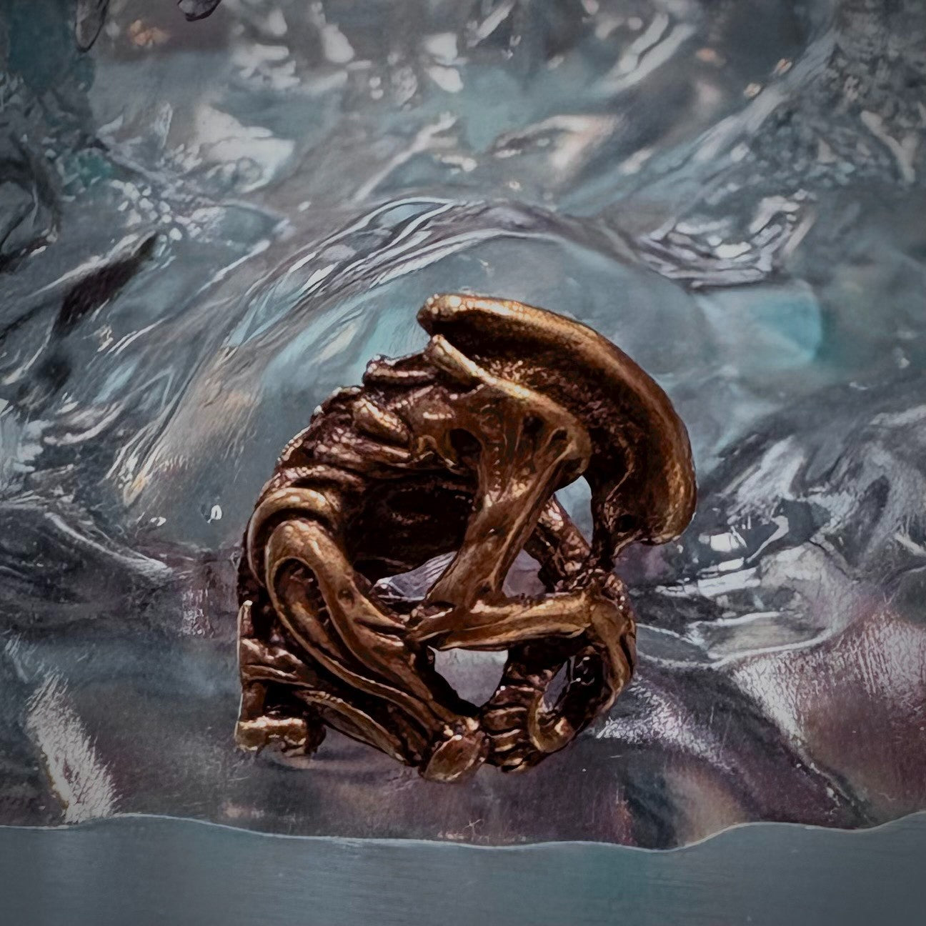 Brass Alien Xenomorph Teeny Tiny Figurine