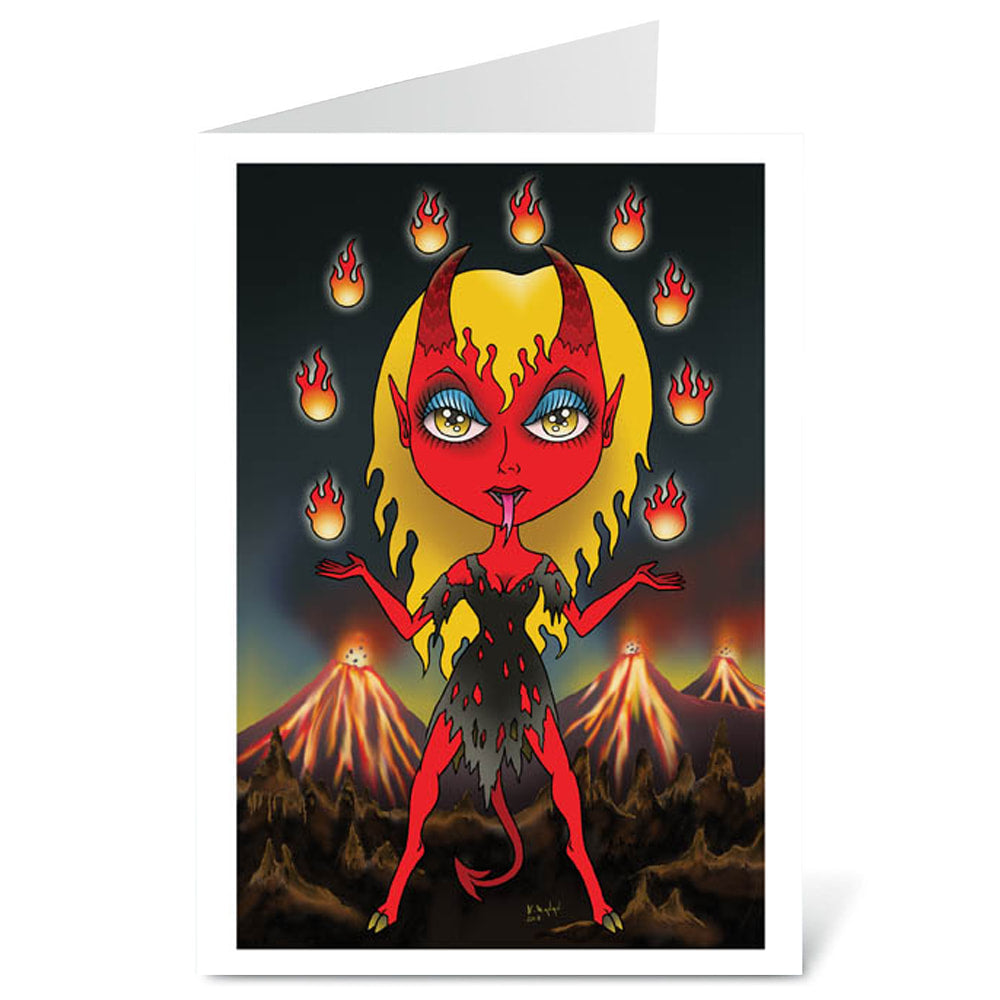 Vulcana Fire Juggler - Blank Card