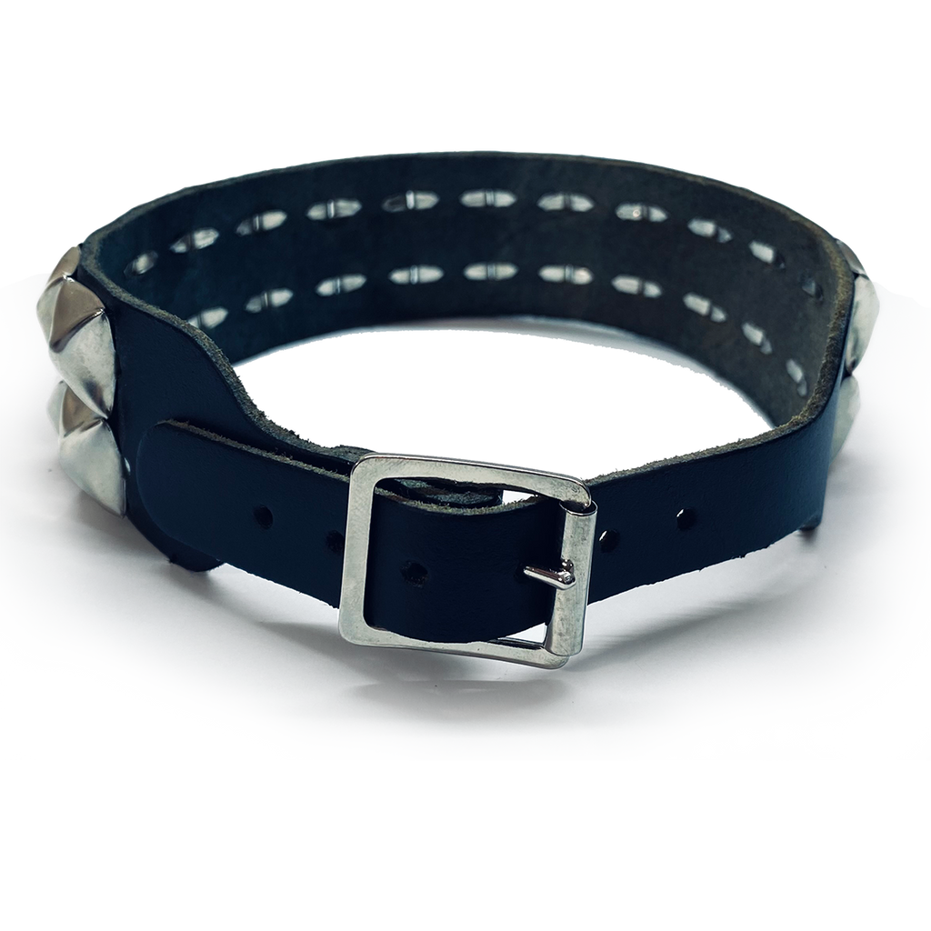 Deuce Leather Studded Collar