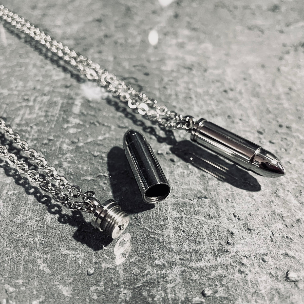 Miseries Finale Bullet Cremation Vial Necklace