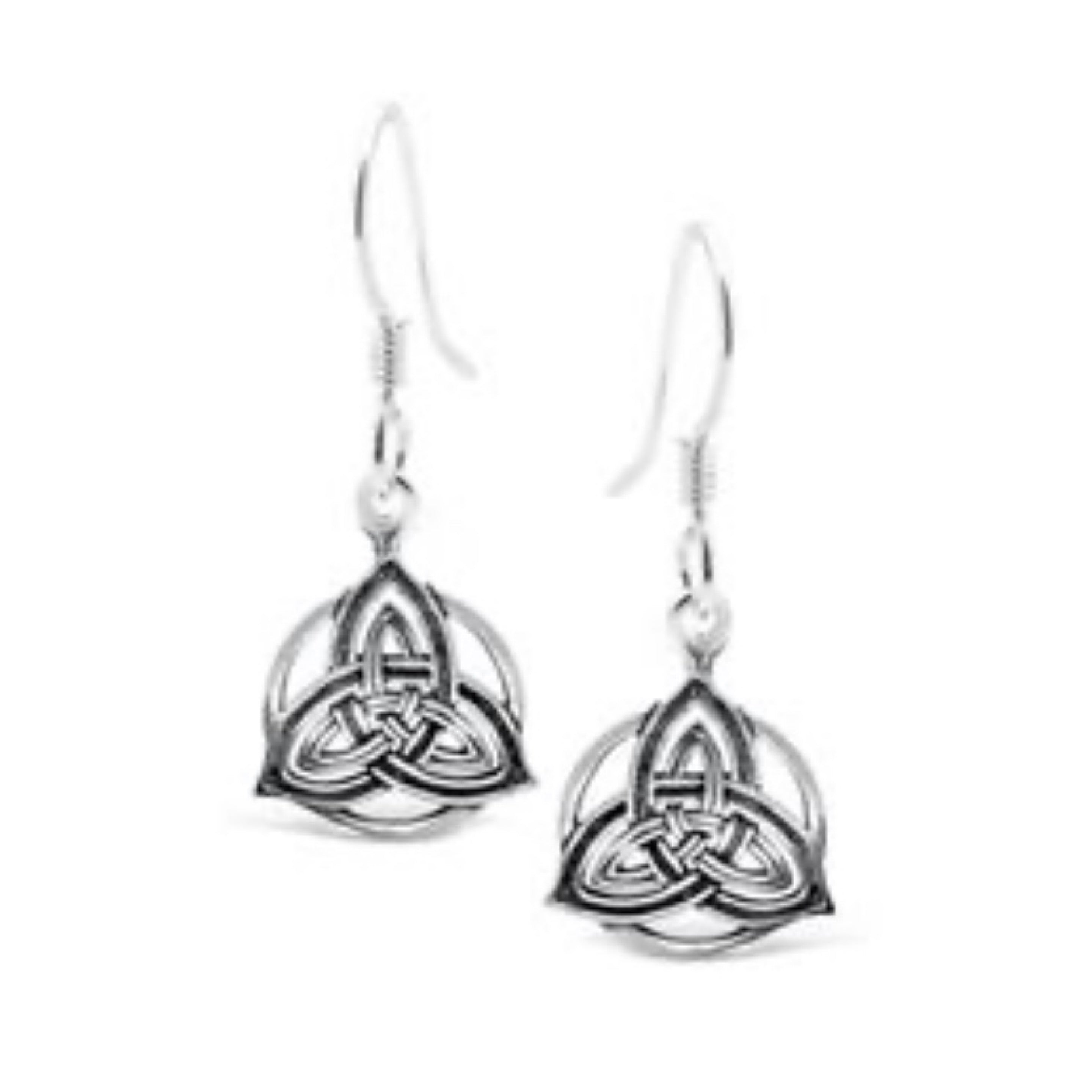 Triquetra Sterling Silver Earrings