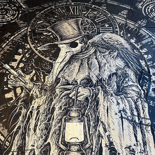 Plague Doctor Throw Blanket
