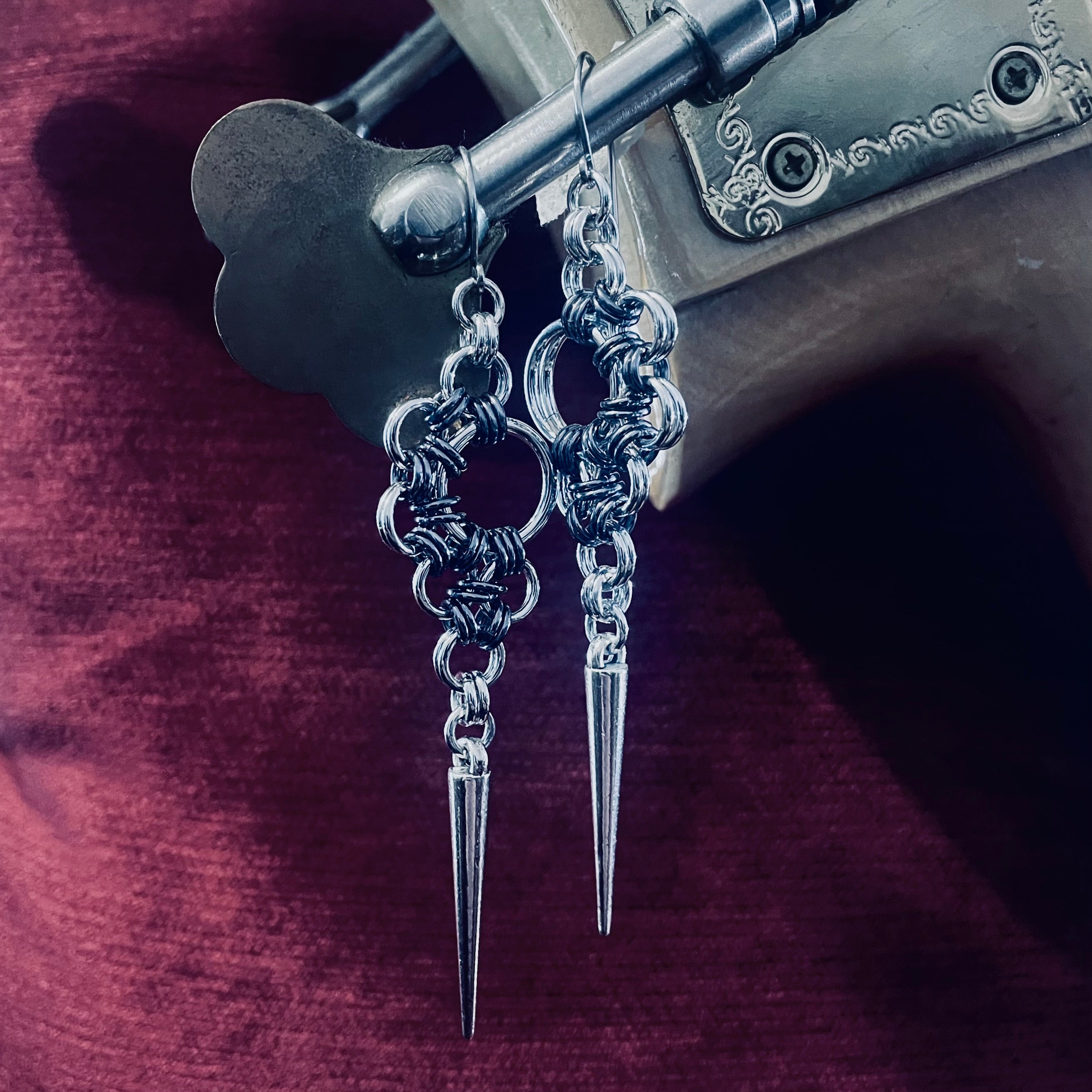 Gothic Fan Earrings