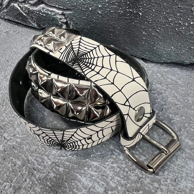 Deuce Studded Web Leather Belt