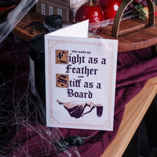 Light As A Feather, Stiff As A Board Blank Card