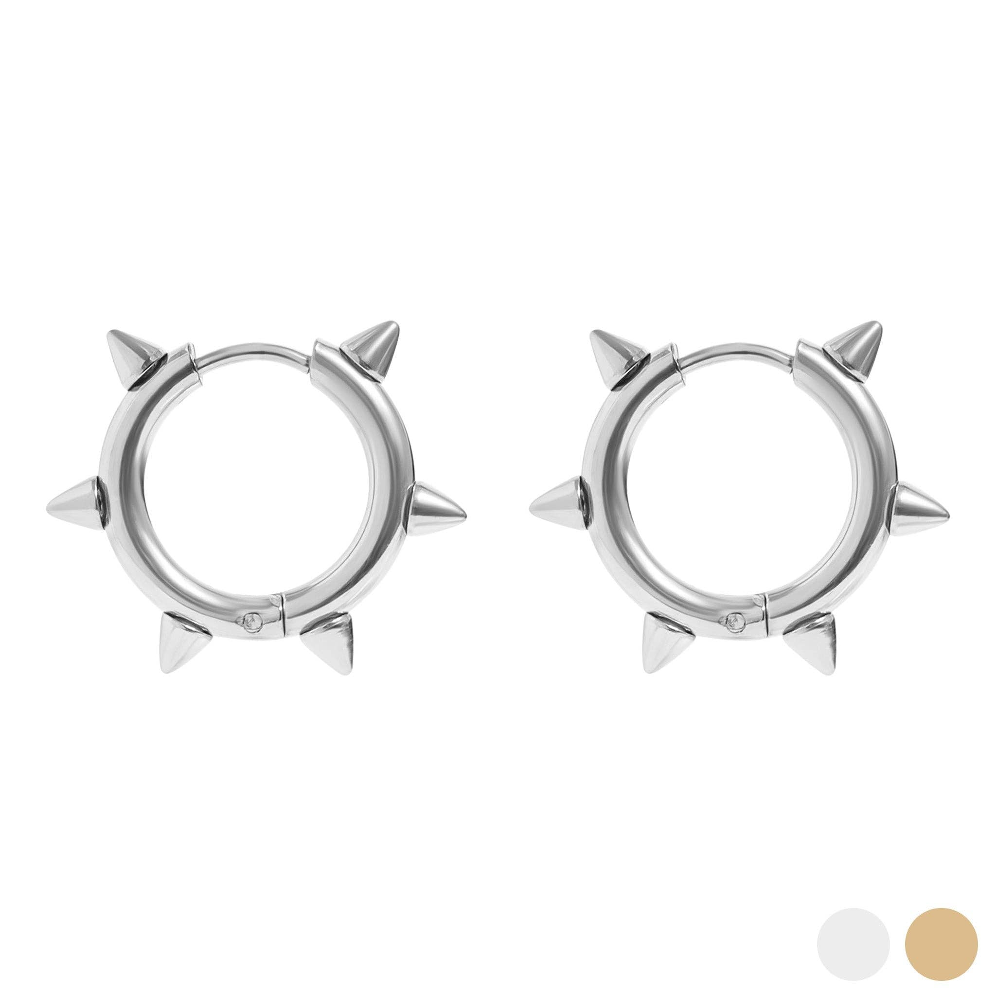 Chakram Spike Hoop Earrings