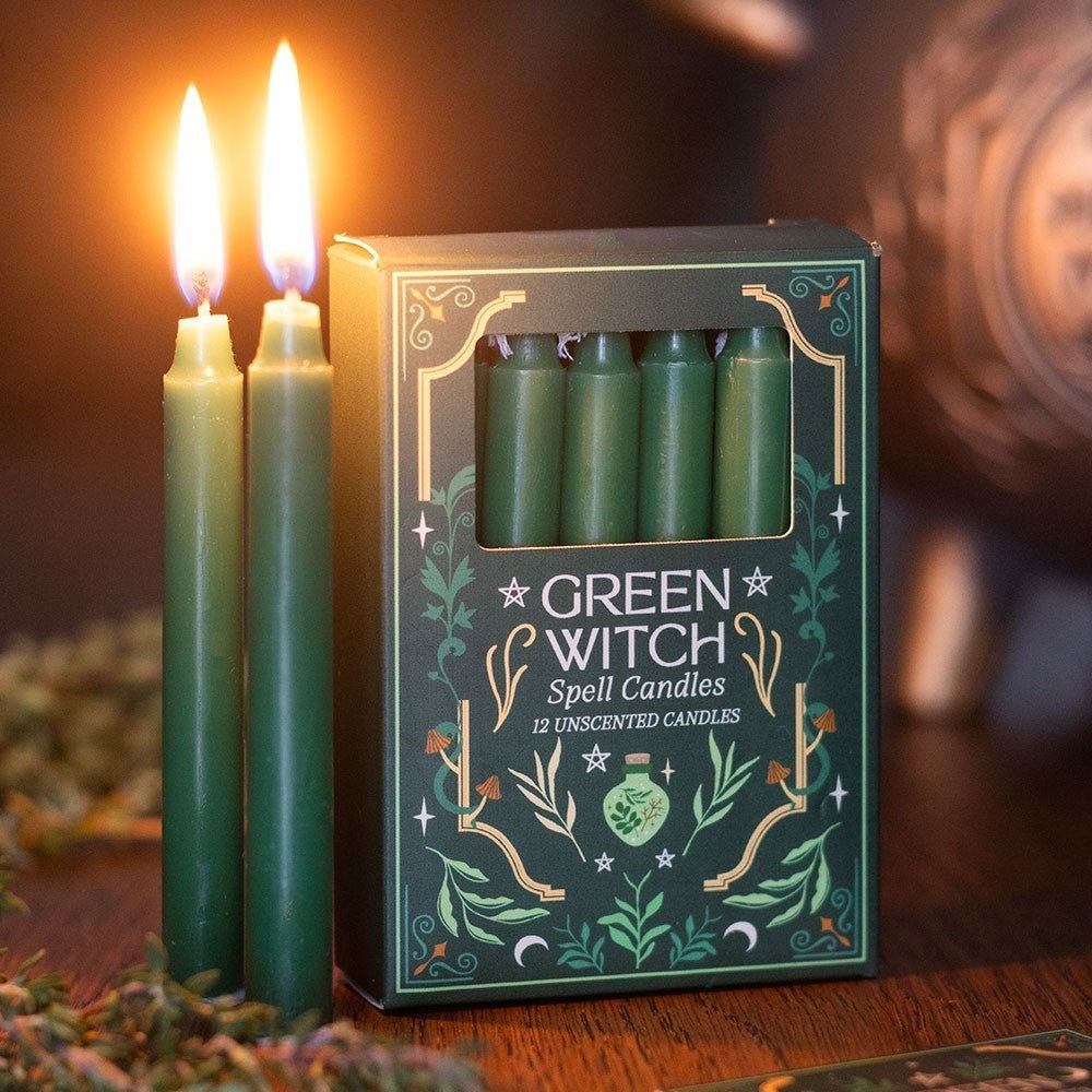 Spell Ritual Mini Candles - 12pk Green