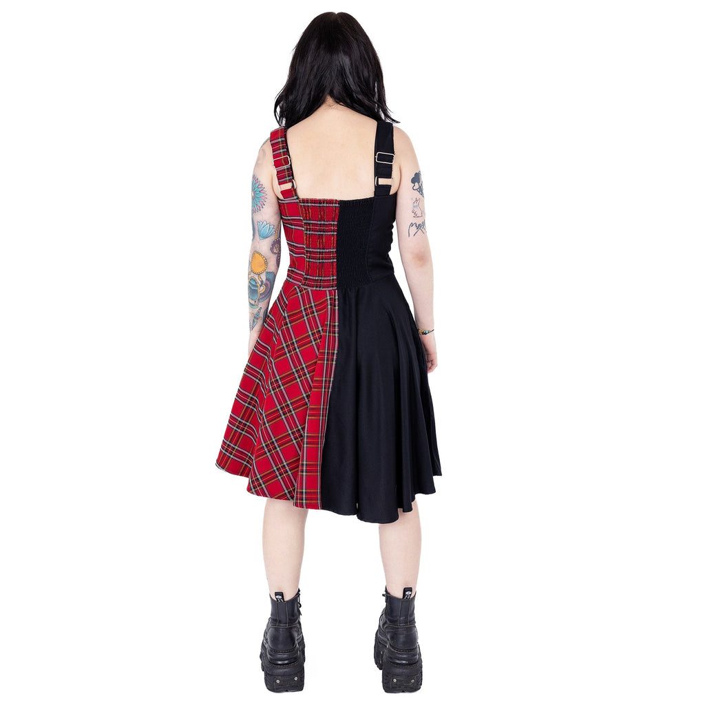 Dione Tartan Splice Dress