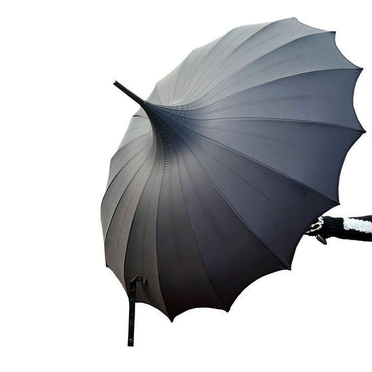 Batwing Pagoda Umbrella - Midnight Black