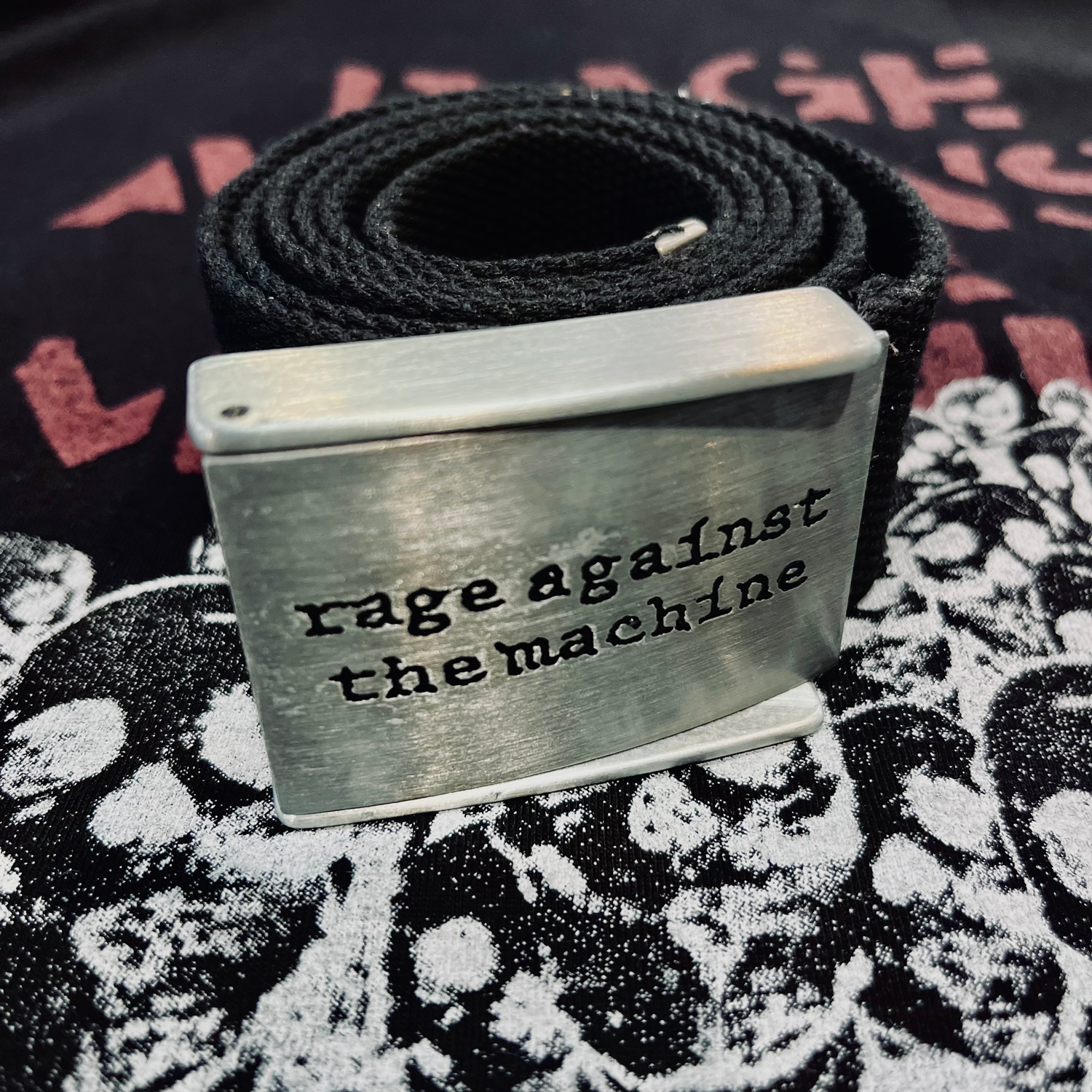 RAGE AGAINST THE MACHINE (RATM) Webbing Adjustable Belt