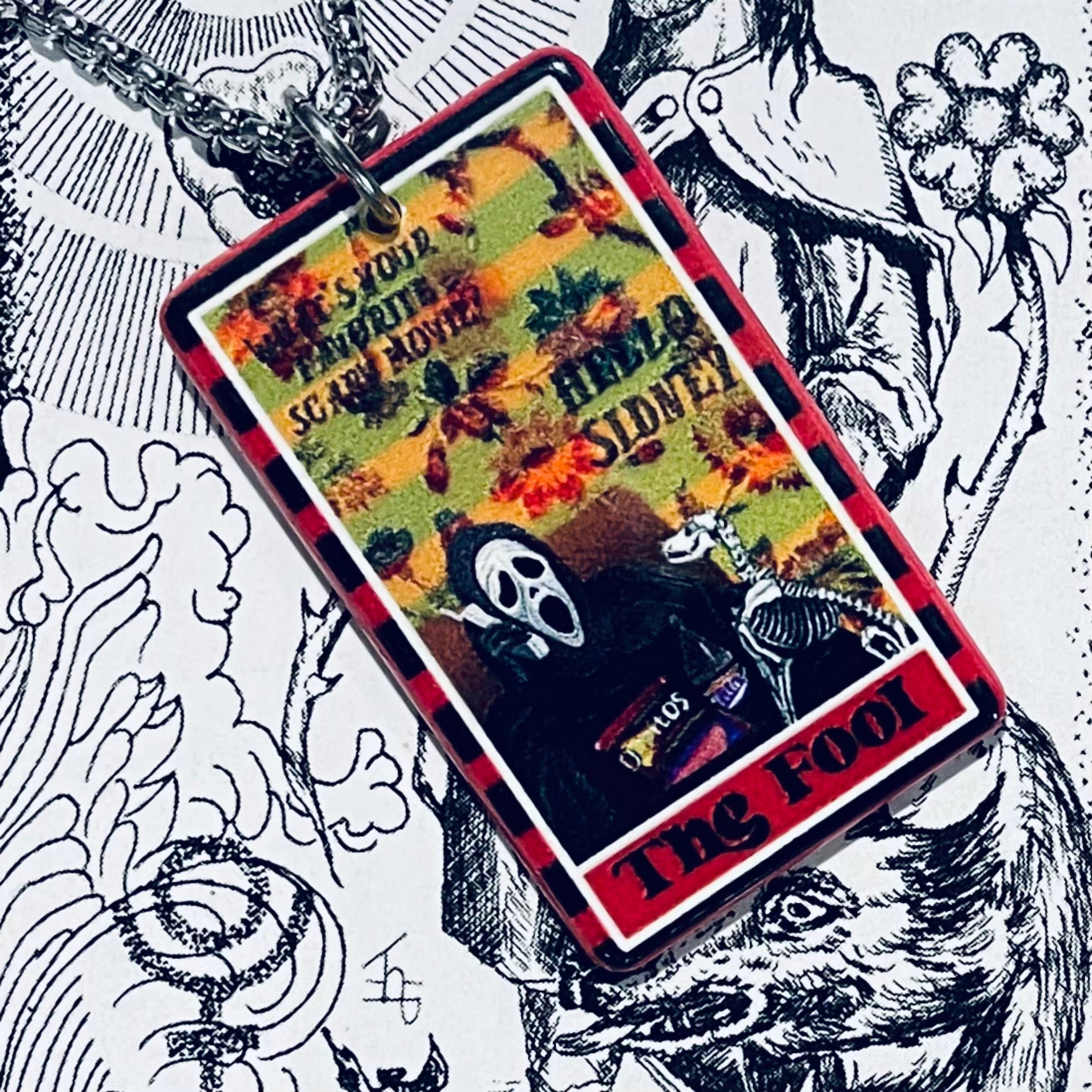 Horror Tarot Fool Necklace