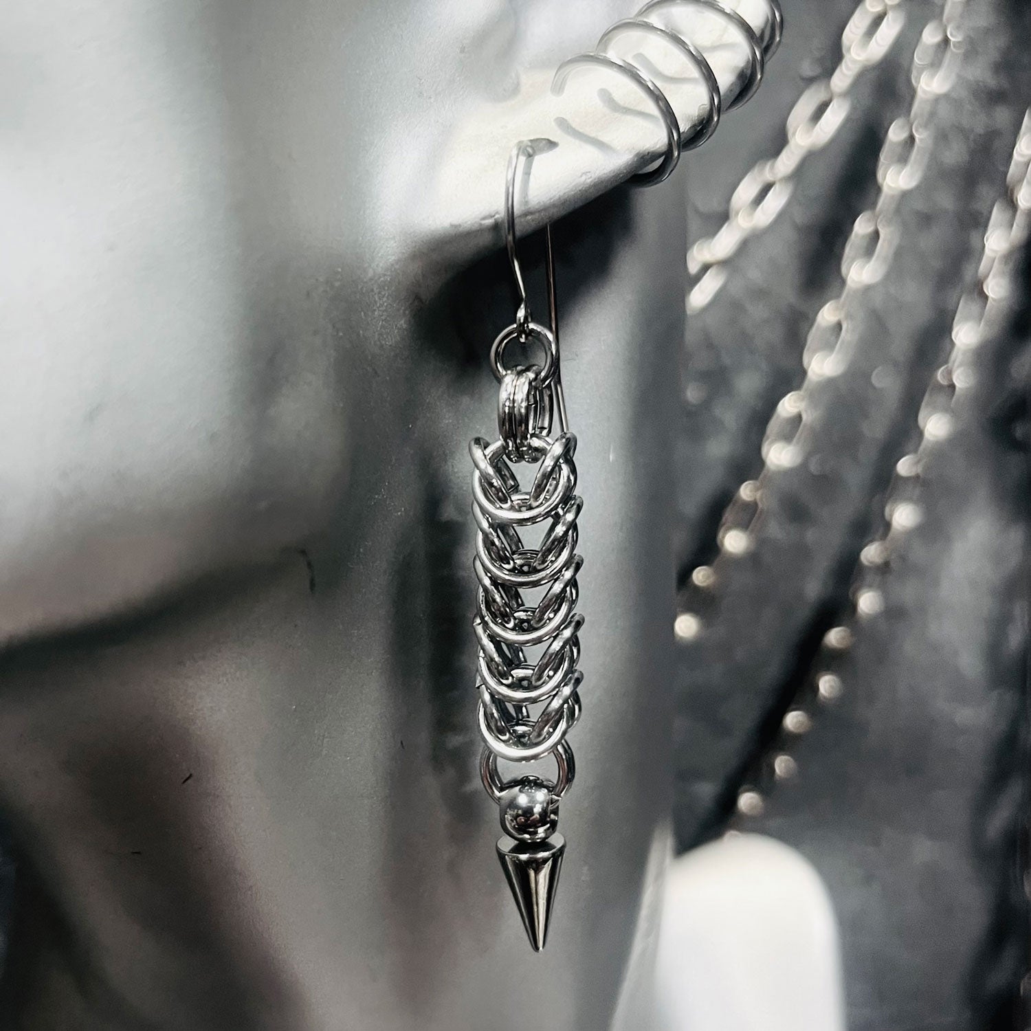 Glaive Battlement Earrings