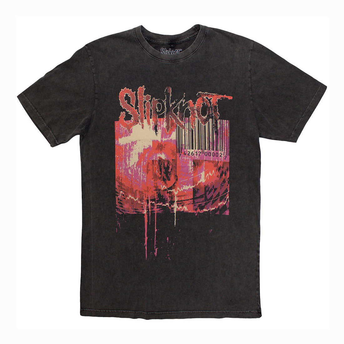 SLIPKNOT Barcode Stone Wash Tee (Backprint)