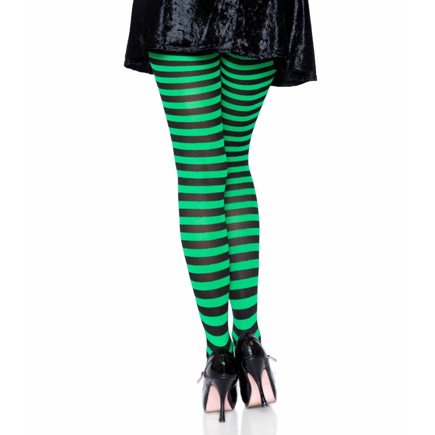 Wicked Stripe Tights - Green