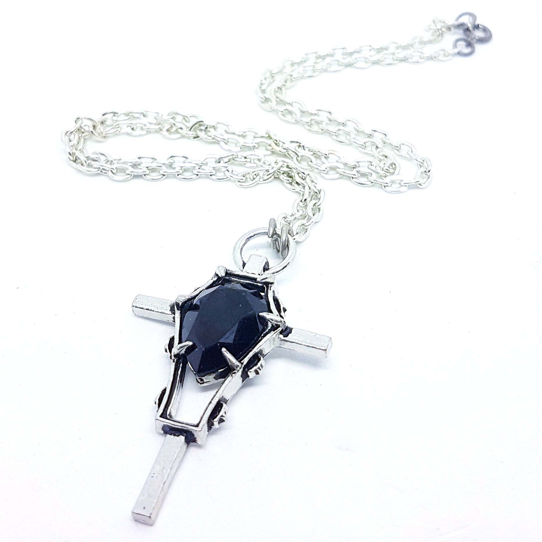 Sanctity Coffin Cross Necklace P371