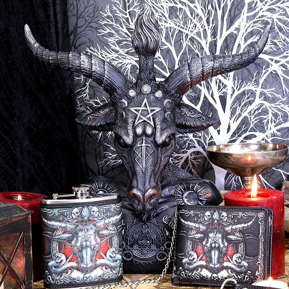 Celestial Black and Silver Baphomet Bust