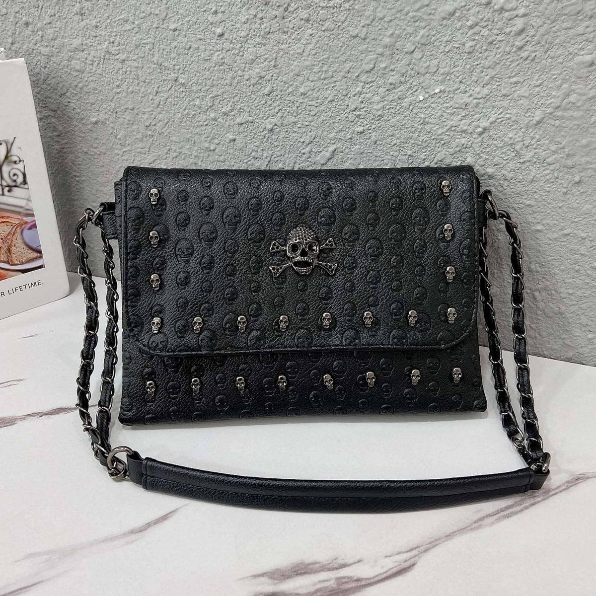 Pretty Vacant Skull Chain Shoulder Strap