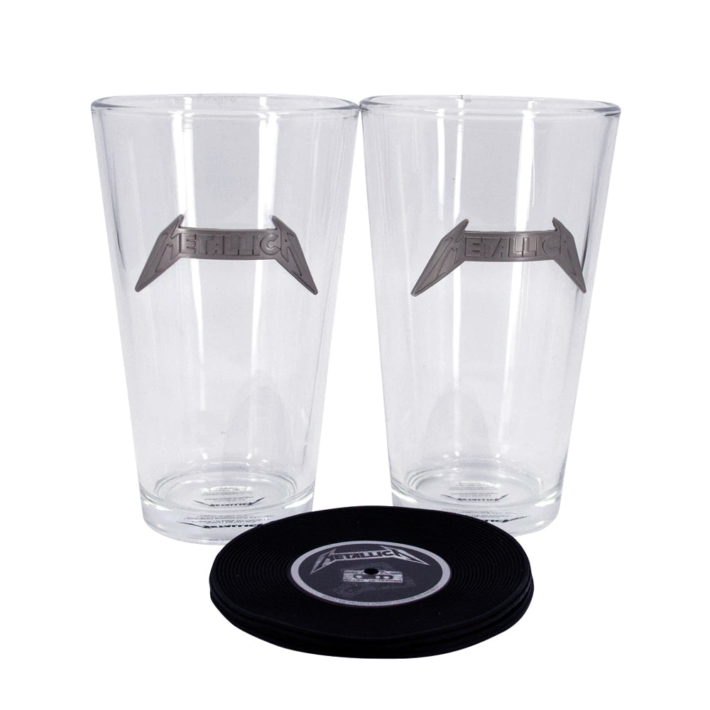 METALLICA Glass and Coaster Set