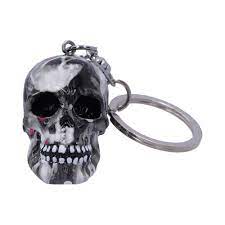 Bloodshot Skull Keyring