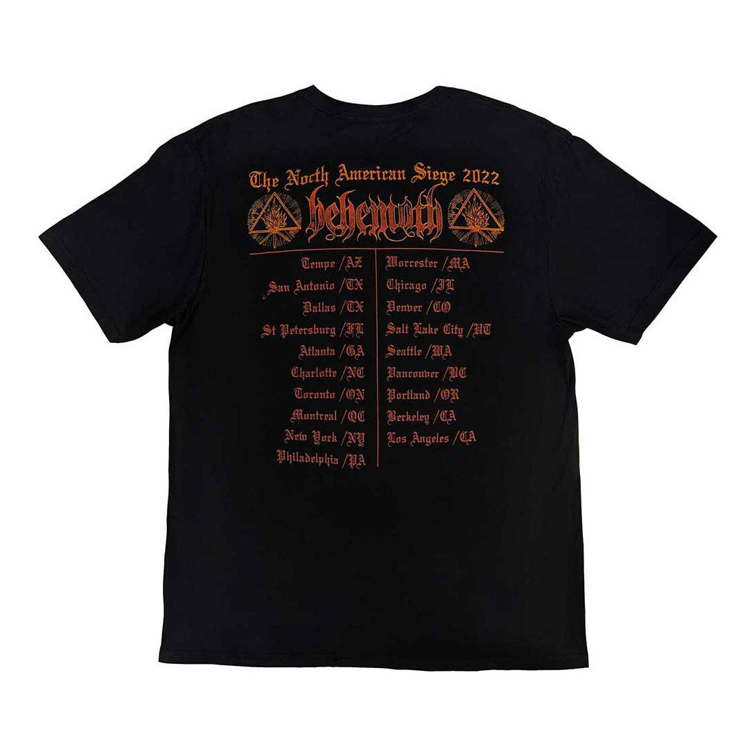 BEHEMOTH North American Tour Puppet Master Tee (Back Print)