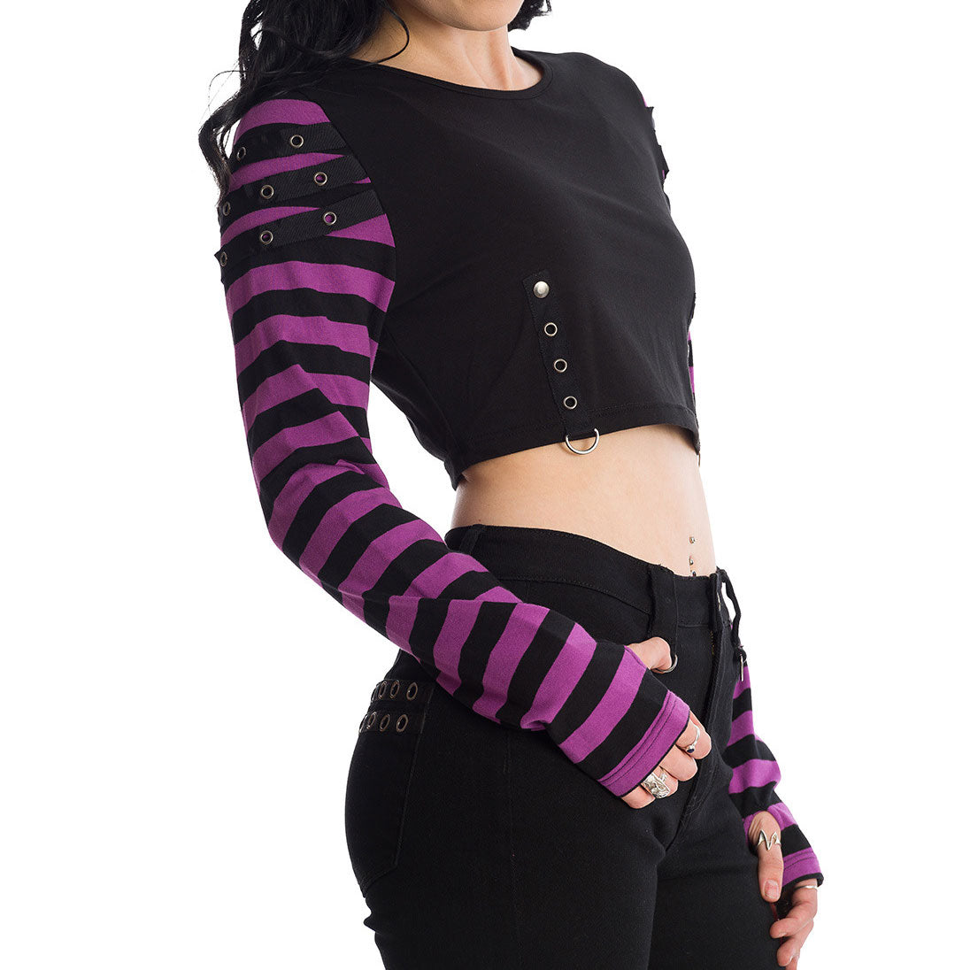 Lycoris Purple Stripe Top