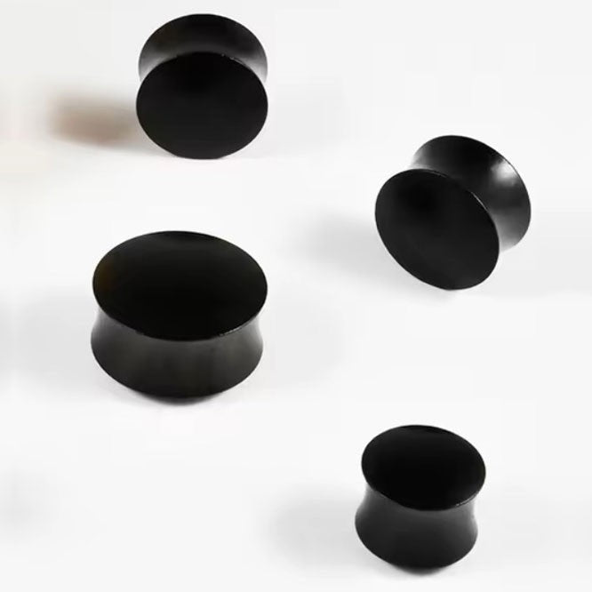 Sandalwood Black - Double Flared Wooden Ear Plug (Pair)