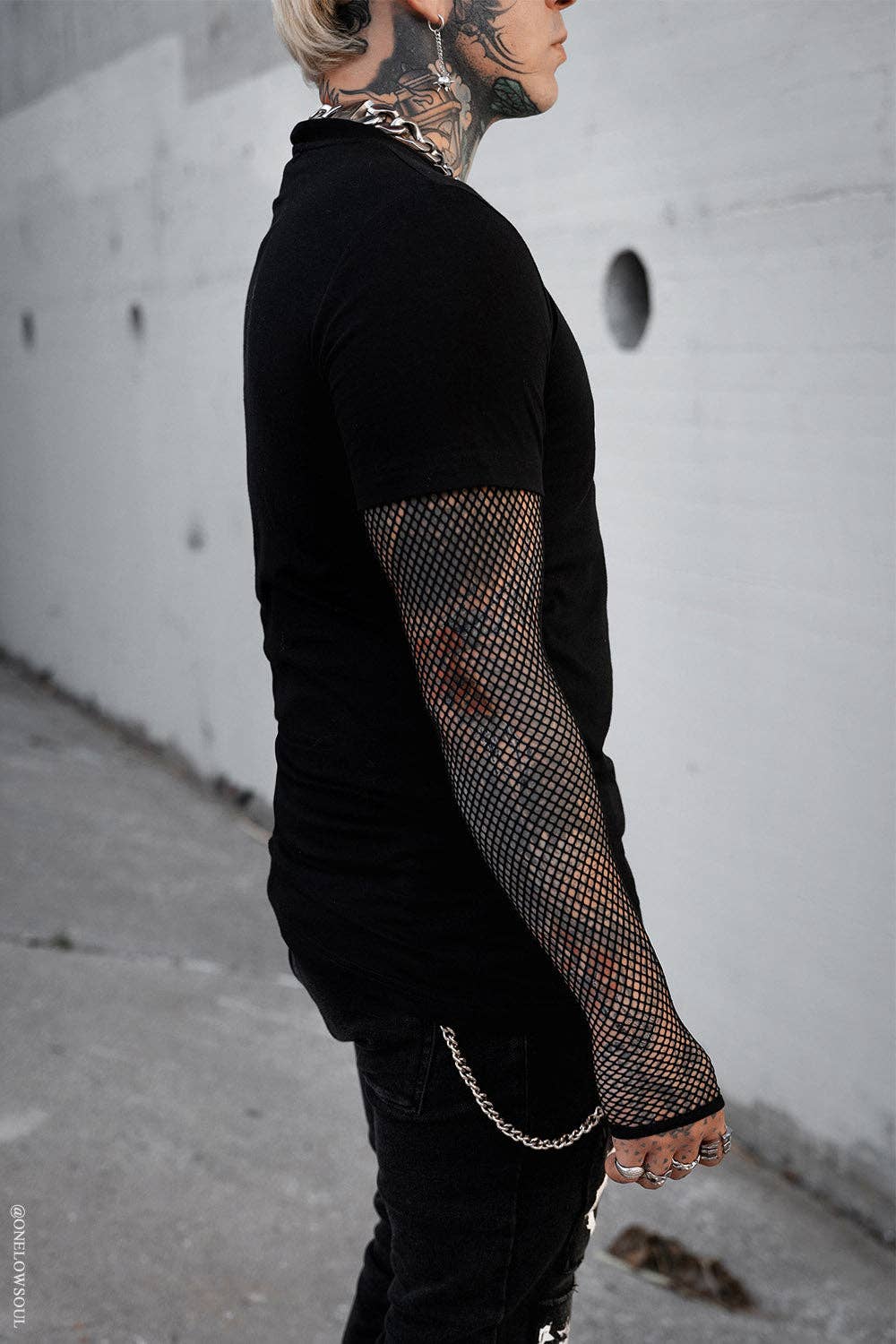 Graveyard Goth Fishnet Long Sleeve