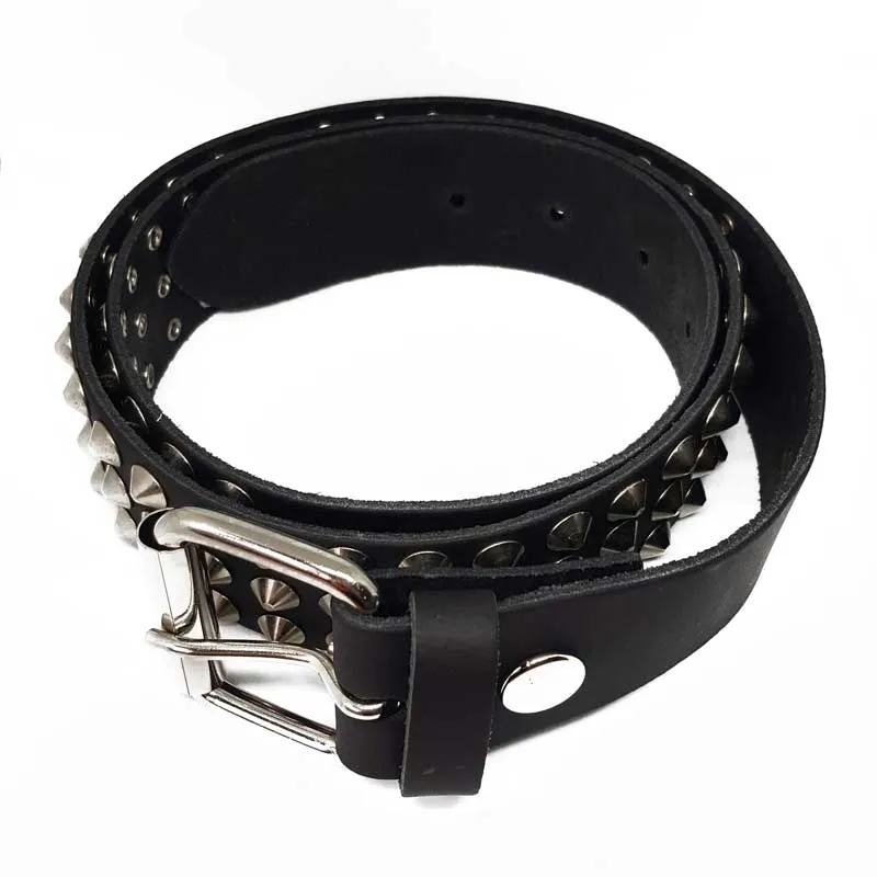 Annihilation Conical Studded Premium Leather Belt