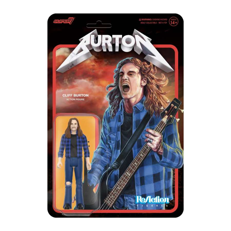 Cliff Burton (Flannel shirt) Reaction 3.75 Figure