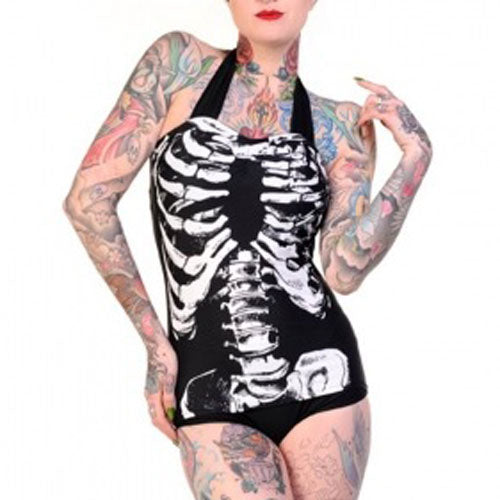 Them Bonez Skeleton One Piece Swimsuit