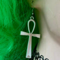 Ankh Eterna Crucifix Earrings