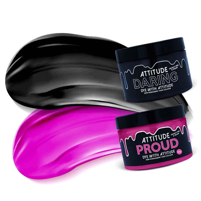 Pop Rock Pink/Black Attitude Hair Dye Duo