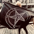 Baphomet Church of Satan Garden Flag