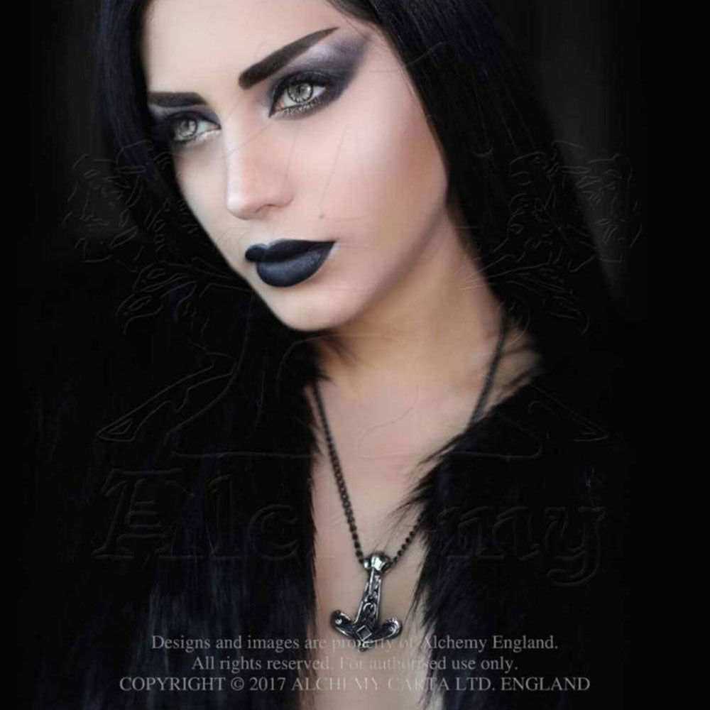 Raven Hammer Mjölnir Pendant Necklace