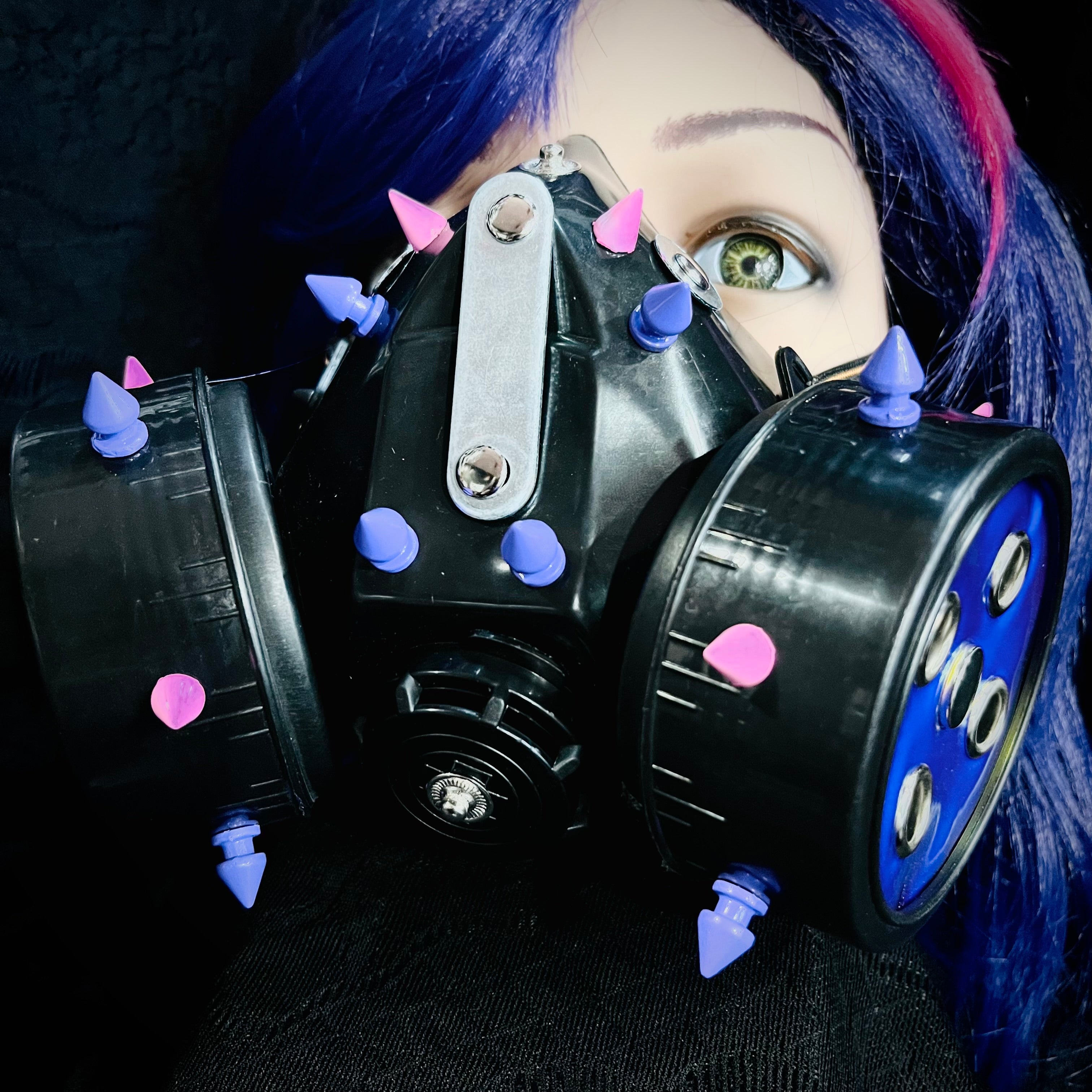 Pastel Ring Cybergoth Gas Mask