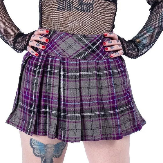 Zorya Purple Pulse Tartan Skirt