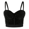 Xenia Grim Spiked Bodice Top