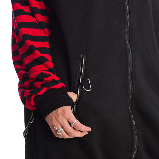 Portia Blood Stripe Hood