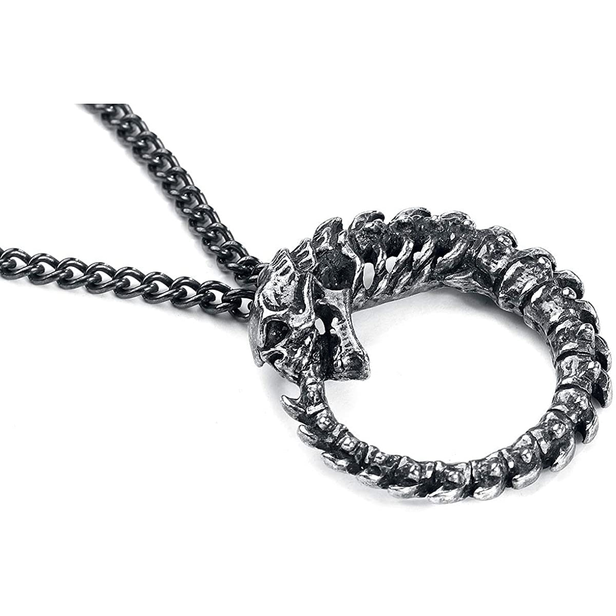 Alchoboros Infinity Skull Necklace
